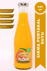 Flavz %100 Doğal Portakal Sıkma Meyve Suyu - 640ml Cam Şişe